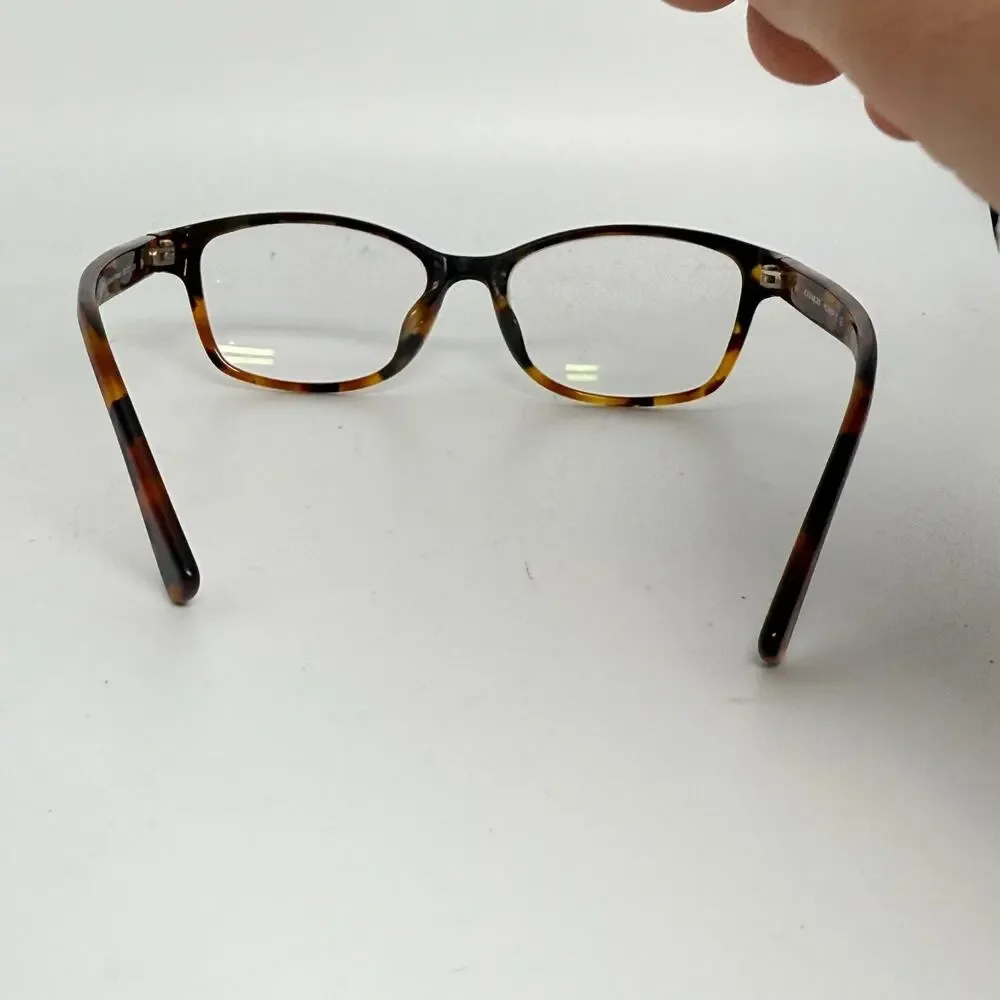 Coach HC 6065 5438 51-17-135 Black Tortoise Gold Full Rim Eyeglasses Frame 18195